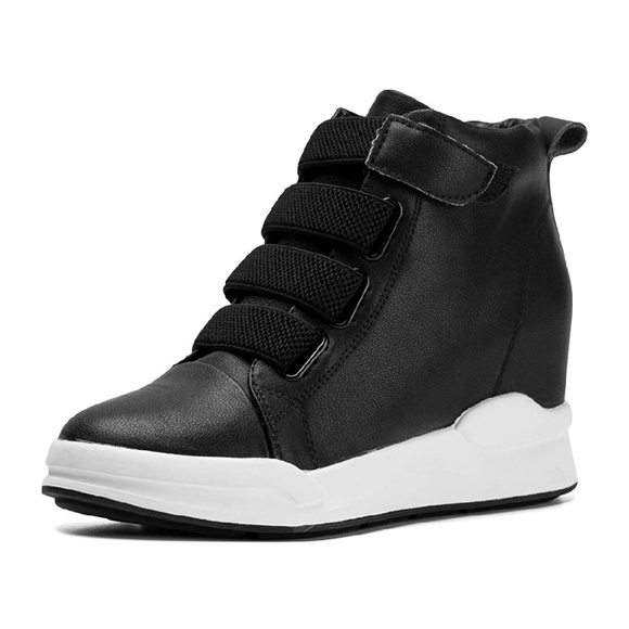 Women Platform High-Top Sneaker Hidden Heel8 - Picture 4 of 4